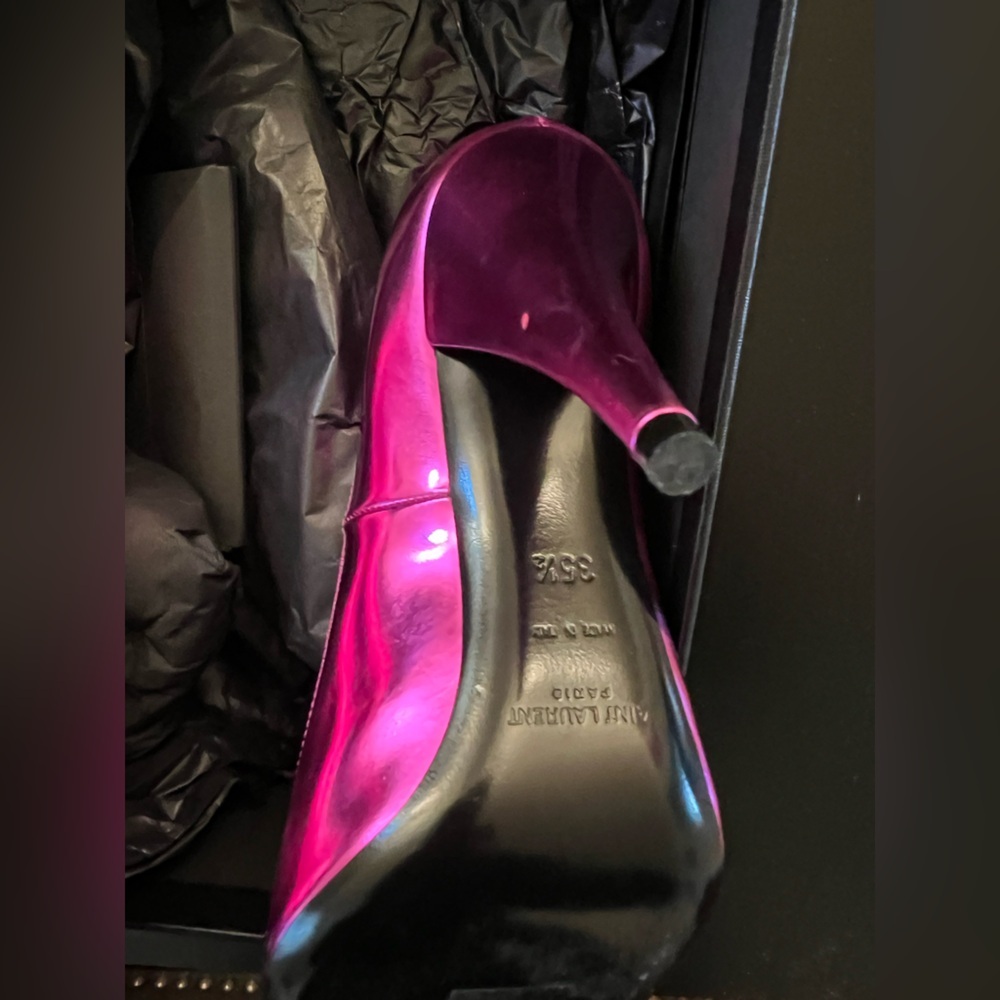 Saint Laurent - Kiki 100 Pump Vitellino Laminato - Picture 10 of 16